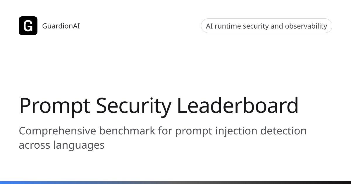 Prompt Security Leaderboard